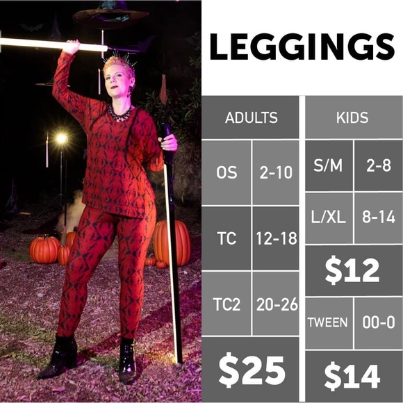 TC LuLaRoe Witches hats leggings NWT - Picture 2 of 3